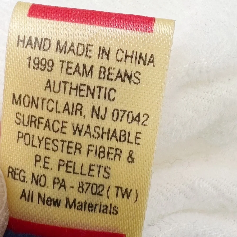 Vintage 1999 Team Beans Authentic Victory 11 USA Olympic Bear Plush, 8 inch